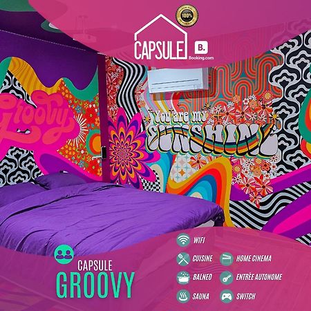 Capsule Groovy-Jacuzzi-Sauna-Billard-Netflix- Nintendo Switch & Jeux มงส์ ภายนอก รูปภาพ